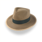 Classic Camel Fedora for Men in Premium Beaver Fur Felt | The Pandamator - Agnoulita 1 