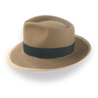 Classic Camel Fedora for Men in Premium Beaver Fur Felt | The Pandamator - Agnoulita 2 