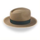 Classic Camel Fedora for Men in Premium Beaver Fur Felt | The Pandamator - Agnoulita Hats 5 