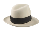 Classic Center Dent Fedora | The CALIBER | Custom Handmade Hats Agnoulita Hats 4 | Center-dent, Men's Fedora, Rabbit fur felt