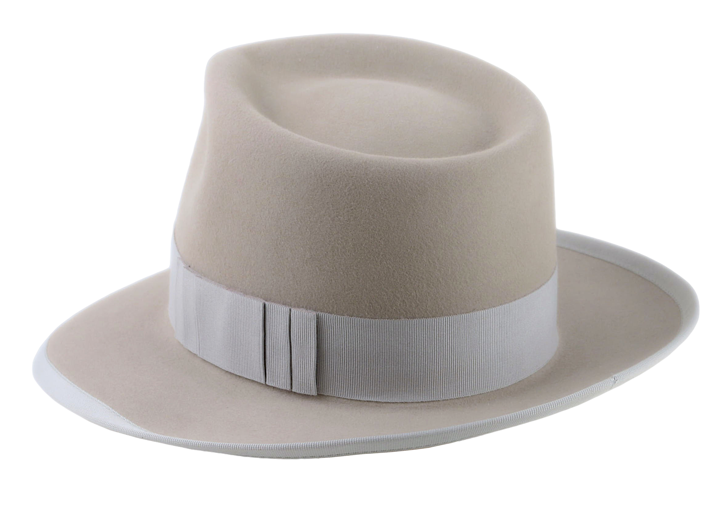 Pandamator - Custom Handmade Fedora | Agnoulita Hats Agnoulita Hats 3 | Beige, Men's Fedora, Rabbit fur felt, Teardrop
