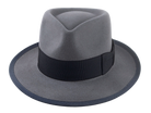The PATRON | Agnoulita Custom Handmade Hats Agnoulita Hats 6 | Beaver fur felt, Custom Beaver Fedora, Pewter Grey, Teardrop