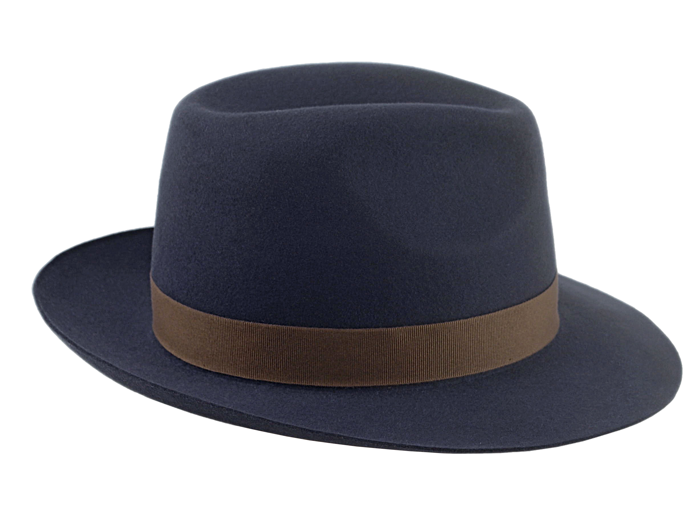 The SENATOR | Agnoulita Custom Handmade Hats Agnoulita Hats 5 | Center-dent, Men's Fedora, Rabbit fur felt, Slate Grey