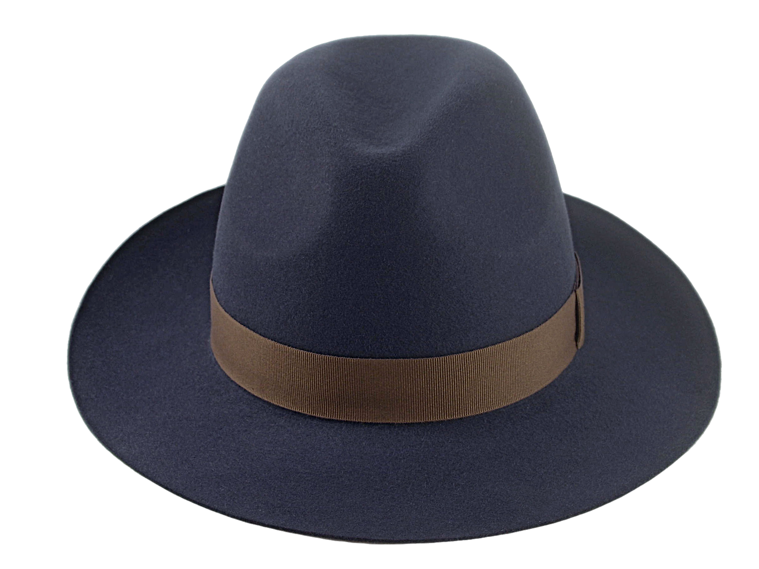 The SENATOR | Agnoulita Custom Handmade Hats Agnoulita Hats 6 | Center-dent, Men's Fedora, Rabbit fur felt, Slate Grey