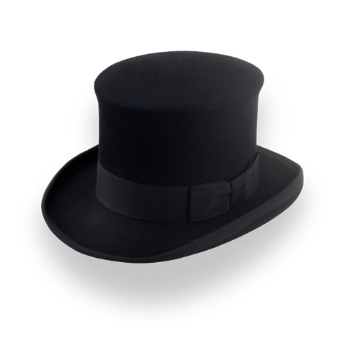 Chapeau classique pour homme en feutre de fourrure noire | The Victorian