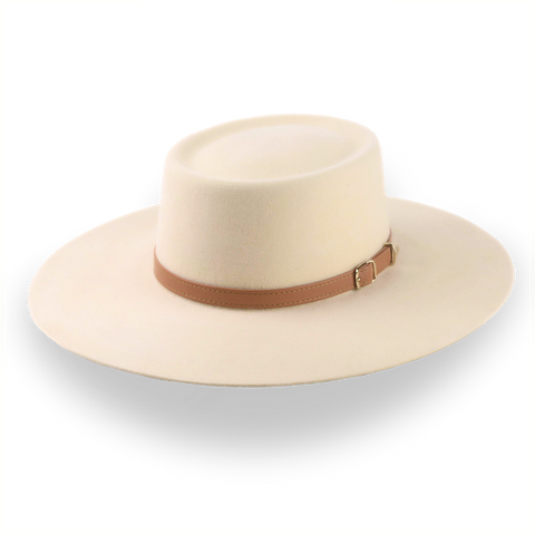 Cappello da cowboy Vaquero crema in feltro di pelliccia resistente | The Mojave