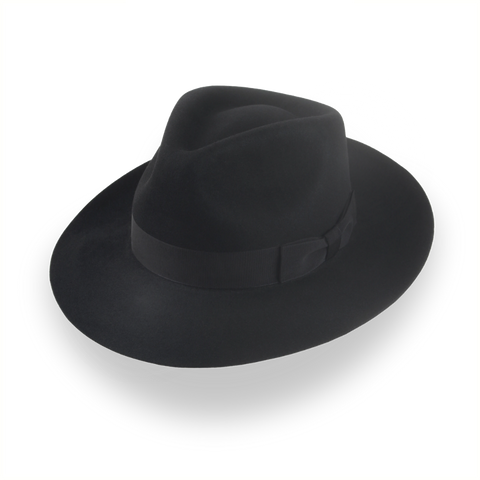 Custom Biber Pelz Filz Fedora mit Snap Brim | Der Pathfinder