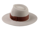 The RUSTY ELEVEN | Agnoulita Custom Handmade Hats Agnoulita Hats 3 | Beige, Rabbit fur felt, Teardrop, Wide Brim Fedora