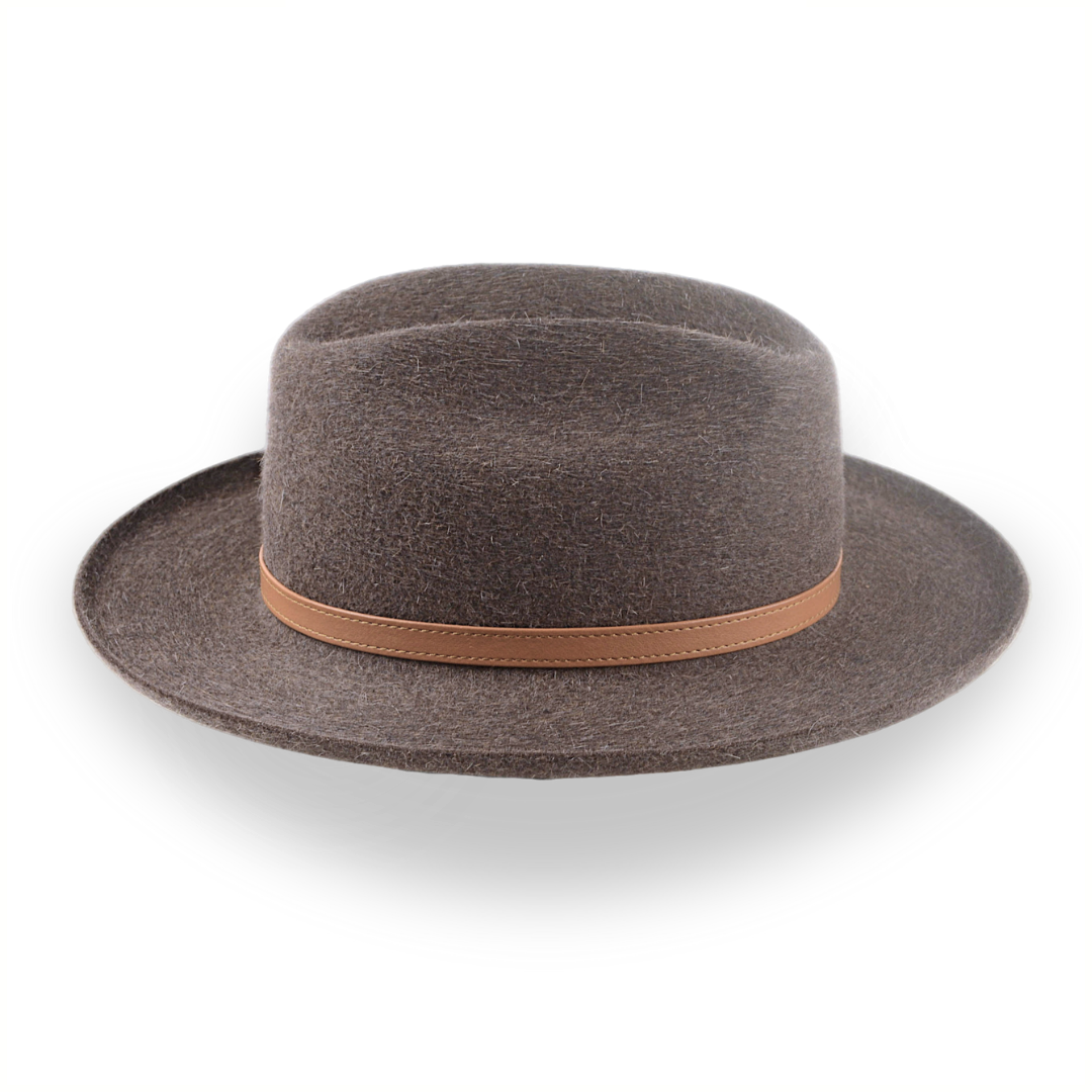 Custom Crafted Open Road Fedora in Mélange Fur Felt | The Tatooine - Agnoulita 5 