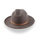 Custom Crafted Open Road Fedora in Mélange Fur Felt | The Tatooine - Agnoulita Hats 6 