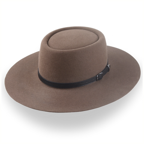 Custom Telescope Crown Hat with Genuine Leather Belt | The Pioneer