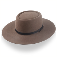 Custom Telescope Crown Hat with Genuine Leather Belt | The Pioneer