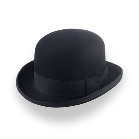 Customizable Black Felt Derby Hat for Men | The Ascot