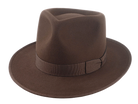 The TONY | Agnoulita Custom Handmade Hats Agnoulita Hats 1 | Men's Fedora, Rabbit fur felt, Teardrop, Umber Brown