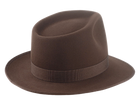 The TONY | Agnoulita Custom Handmade Hats Agnoulita Hats 5 | Men's Fedora, Rabbit fur felt, Teardrop, Umber Brown