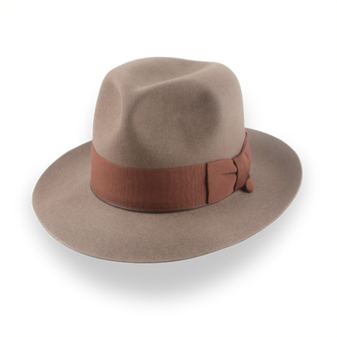 Customizable Light Brown Indy Fedora for Unique Style | The Pharaoh