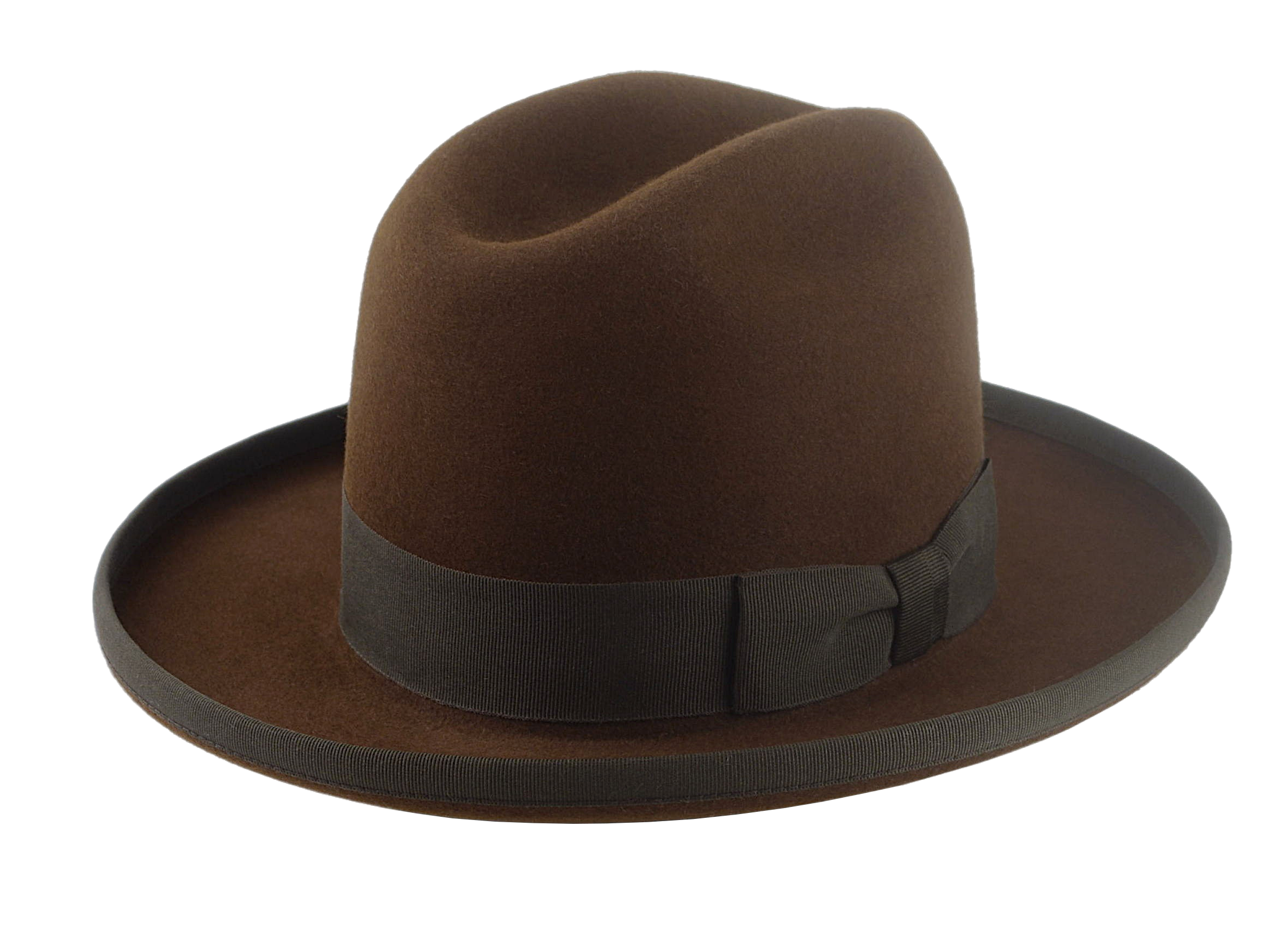 Cattleman Crown Fedora | The DAKOTA | Custom Handmade Hats Agnoulita Hats 1 | Brown, Cattleman, Rabbit fur felt, Western Style