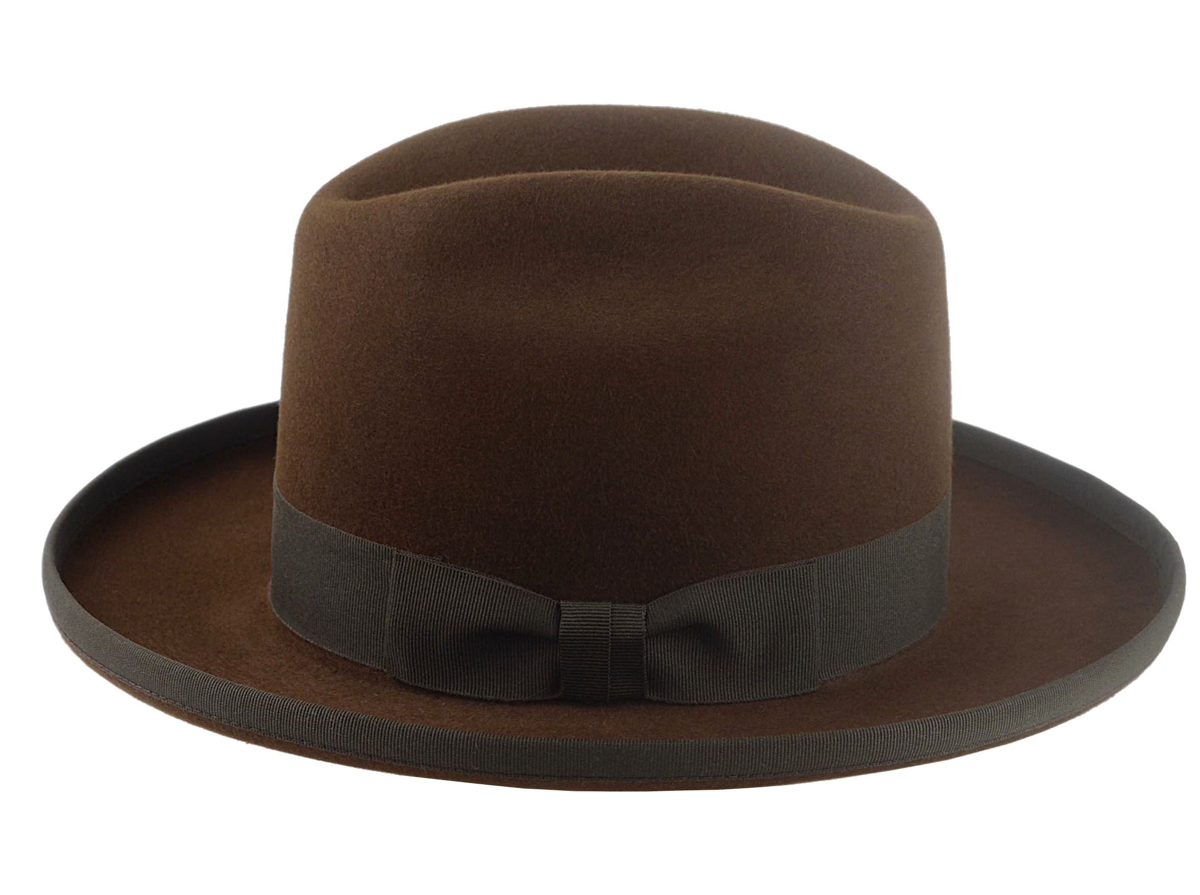 Cattleman Crown Fedora | The DAKOTA | Custom Handmade Hats Agnoulita Hats 2 | Brown, Cattleman, Rabbit fur felt, Western Style