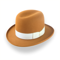 Customizable Western Homburg Hat in Burnt Orange | The Derringer