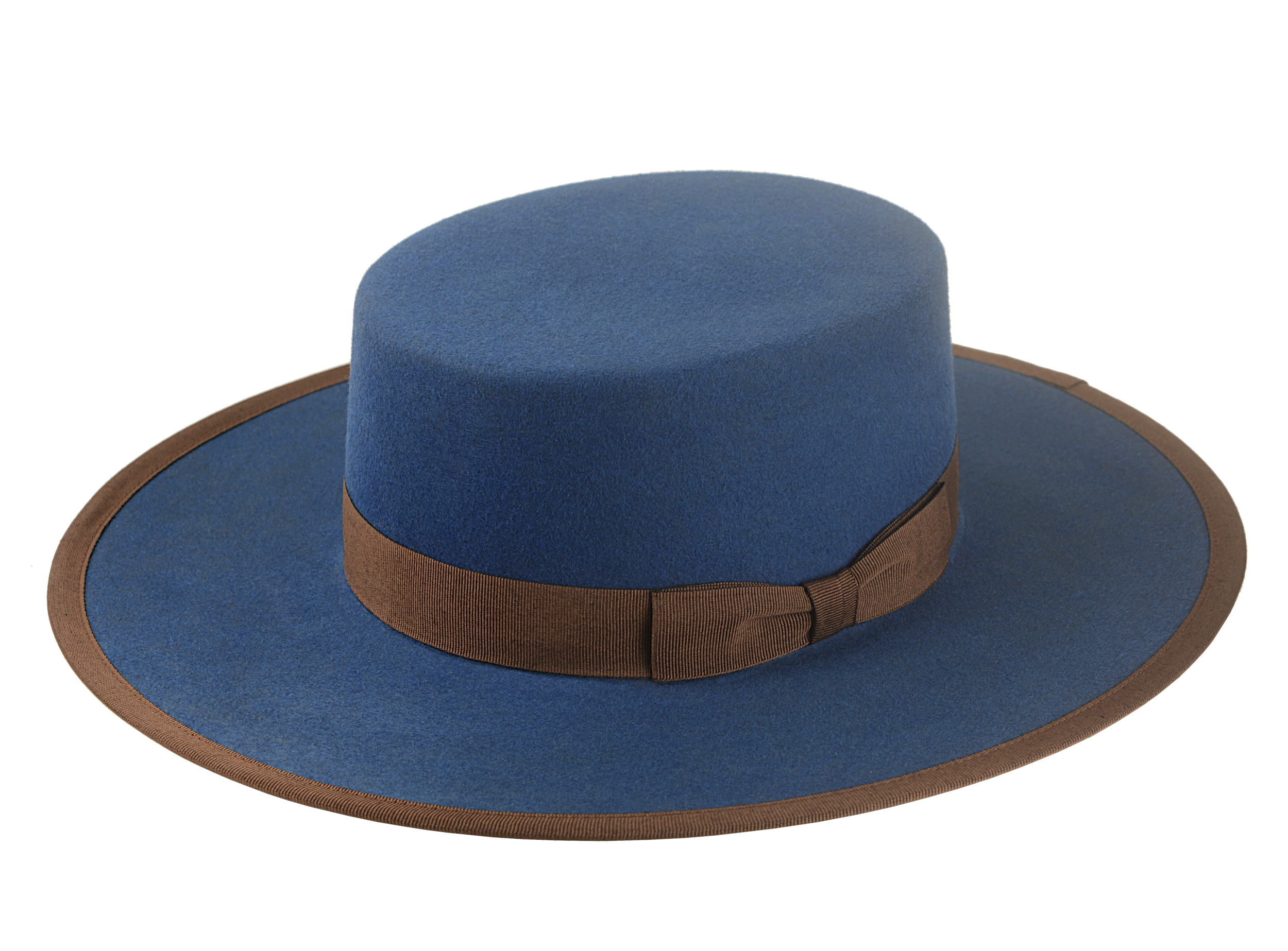 Fur Felt Bolero Hat | The GAUCHO | Custom Handmade Hats Agnoulita Hats 1 | Blue, Rabbit fur felt, Western Style, Yale Blue