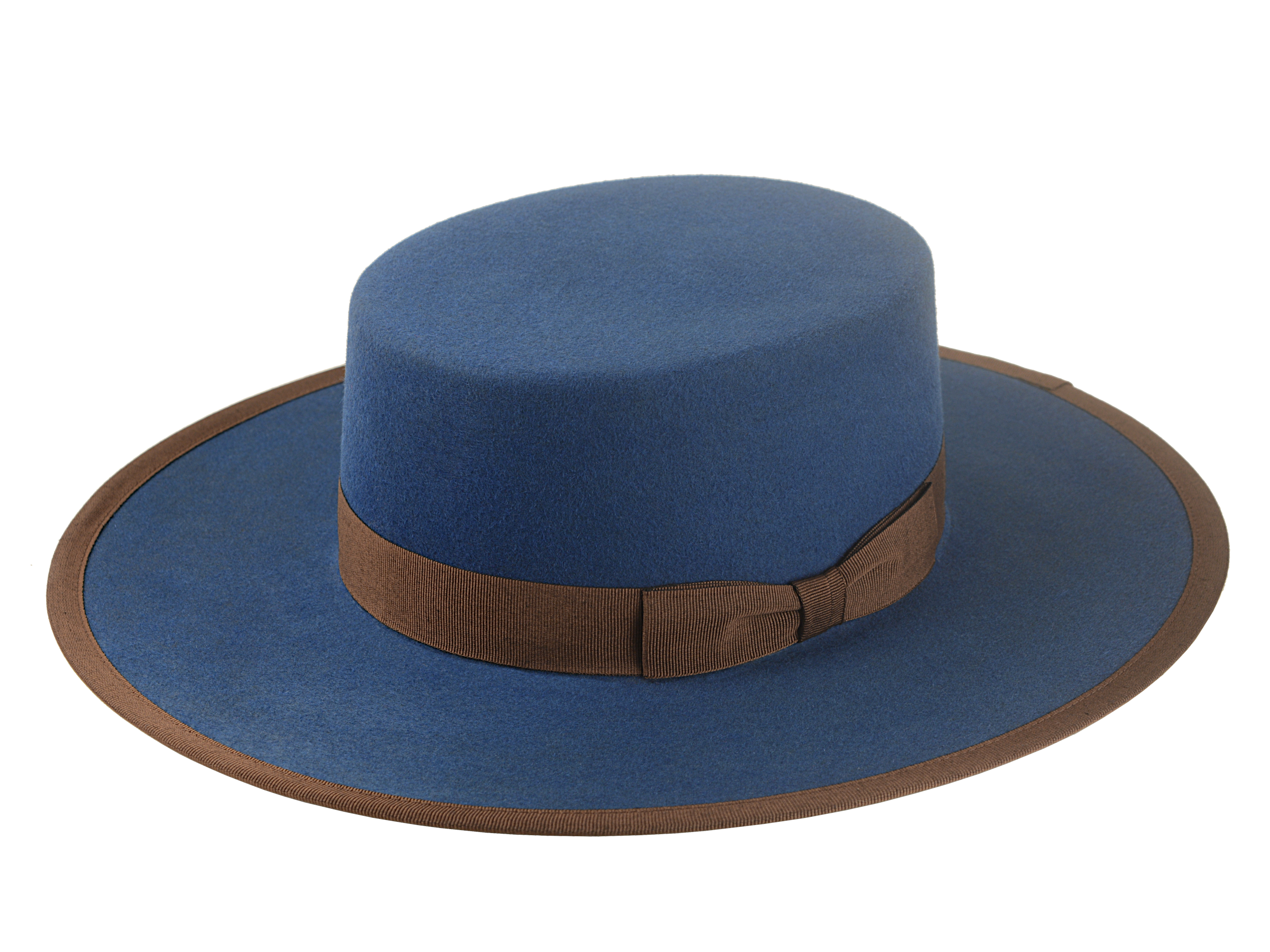 Fur Felt Bolero Hat | The GAUCHO | Custom Handmade Hats Agnoulita Hats 1 | Blue, Rabbit fur felt, Western Style, Yale Blue