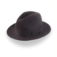 Chapeau Fedora brun foncé de style classique pour homme | The Acropol