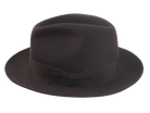The Acropol: Focus on the 1 1/2" grosgrain ribbon hatband, adding elegance | Agnoulita Hats