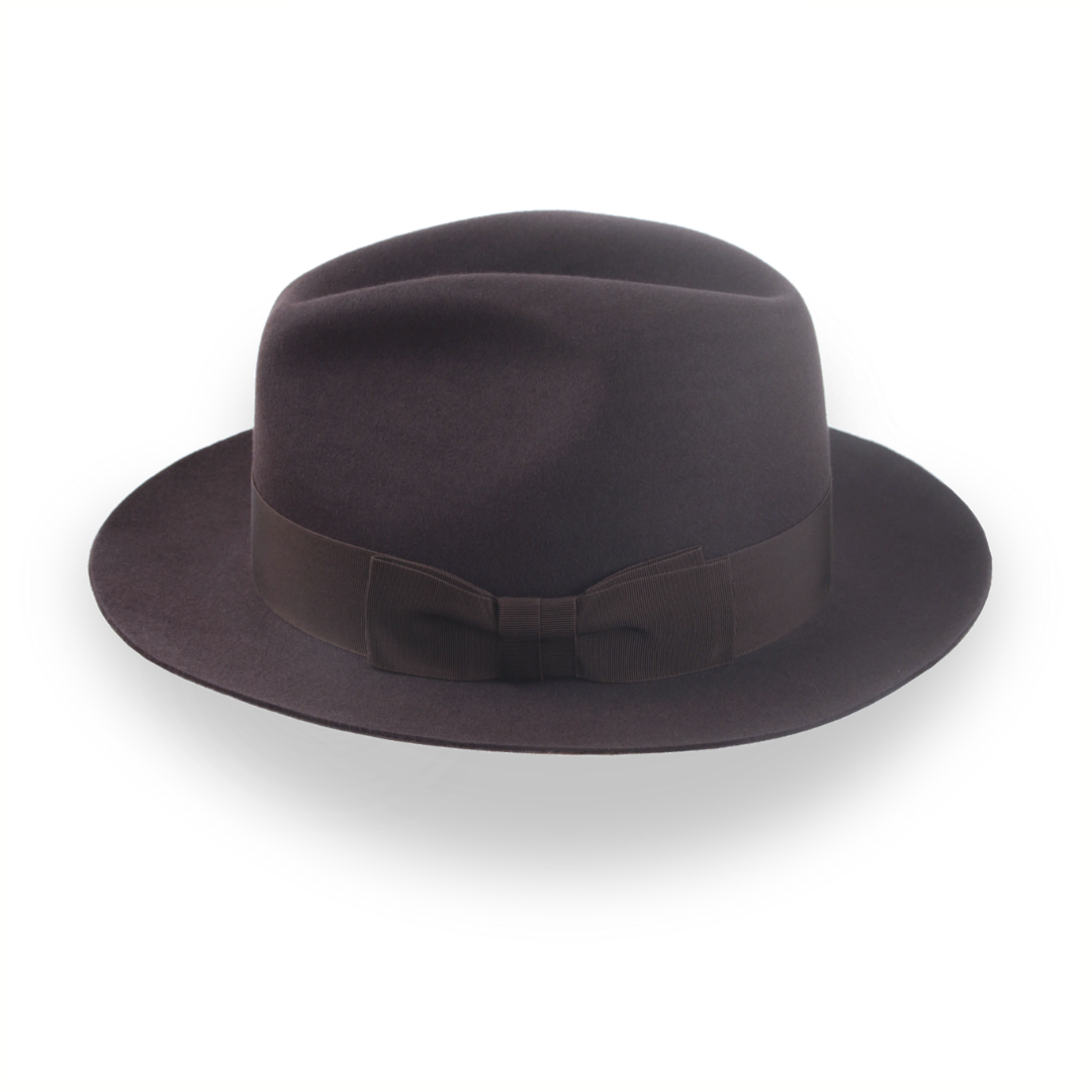 Dark Brown Fedora Hat in Classic Men's Style | The Acropol - Agnoulita Hats 2 