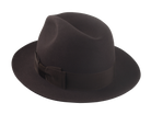 The Acropol: Side view highlighting the fedora's 5" crown at its highest point | Agnoulita Hats