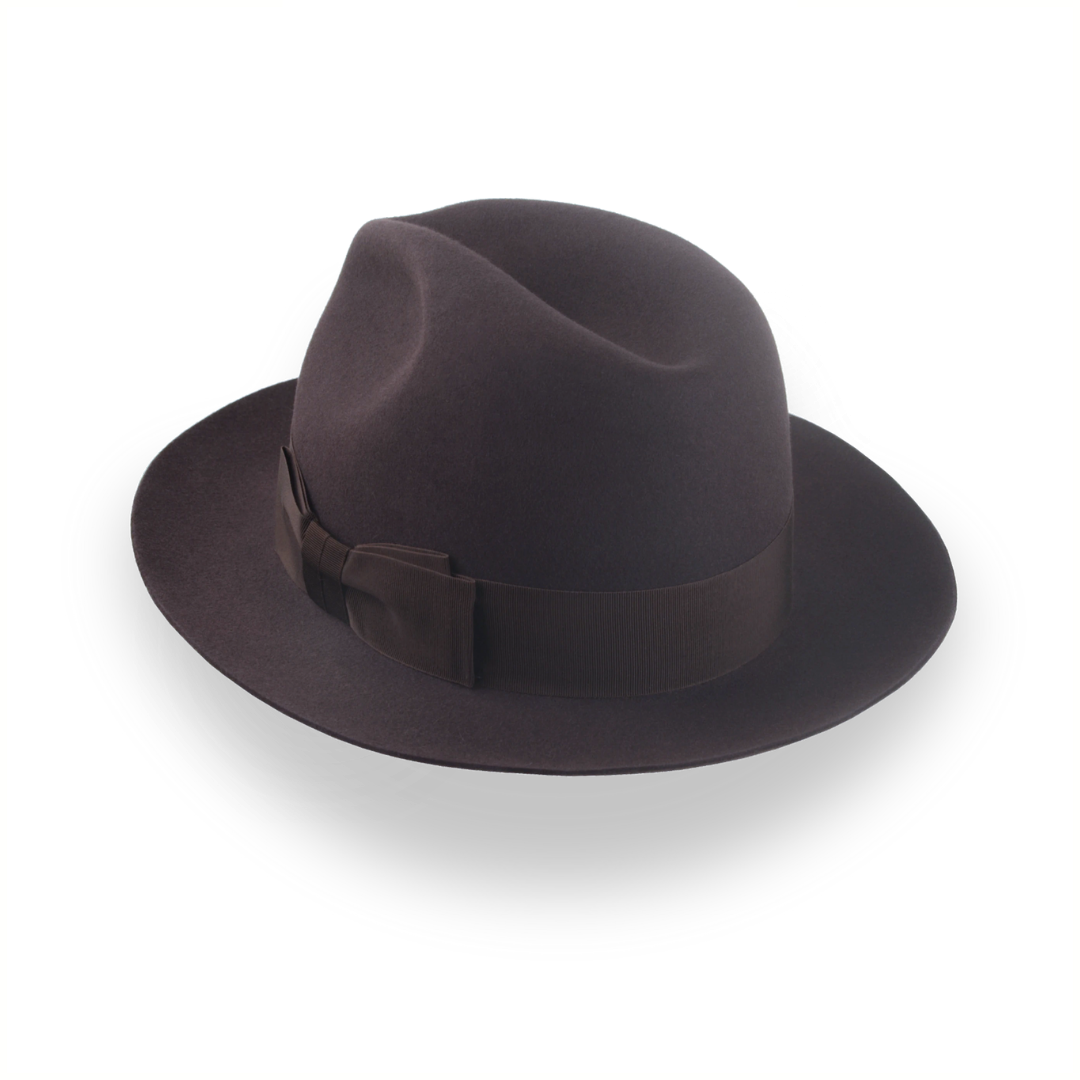 Dark Brown Fedora Hat in Classic Men's Style | The Acropol - Agnoulita Hats 3 