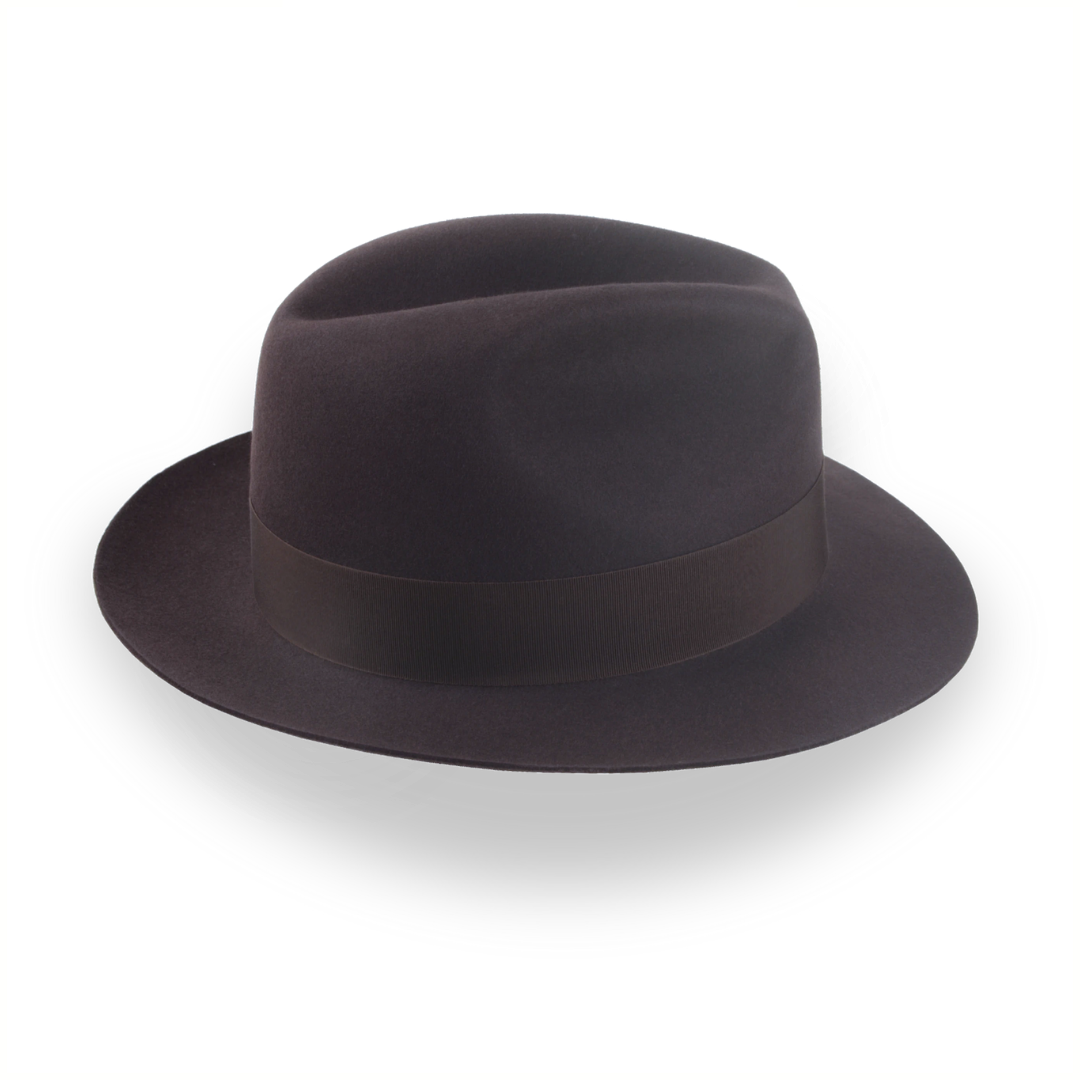 Dark Brown Fedora Hat in Classic Men's Style | The Acropol - Agnoulita 5 