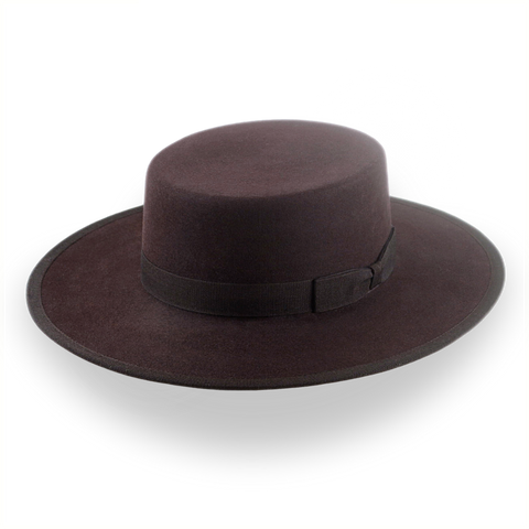 Cappello Bolero Western a Corona Bassa Marrone Scuro | The Jacoby