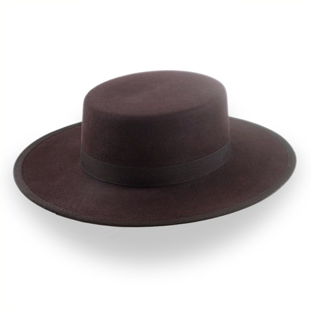 Dark Brown Low Crown Western Bolero Hat | The Jacoby - Agnoulita Hats 4 