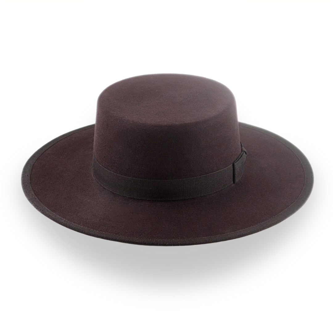 Dark Brown Low Crown Western Bolero Hat | The Jacoby - Agnoulita Hats 6 