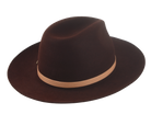 The Rebel - Rabbit Fur Felt Wide Brim Fedora For Men or Women with Embossed Leather Hat Belt in Oxblood Burgundy Color | Agnoulita Quality Custom Hats 4