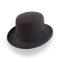 Dark Chocolate Brown Square Top Bowler Hat in Fur Felt | The Oddjob