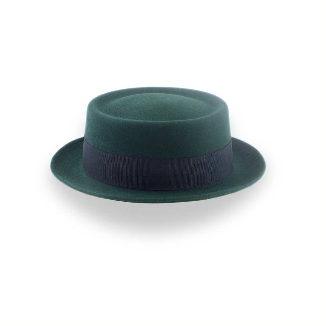 Dark Green Porkpie Hat in Smooth Fur Felt | The Soloist - Agnoulita 5 