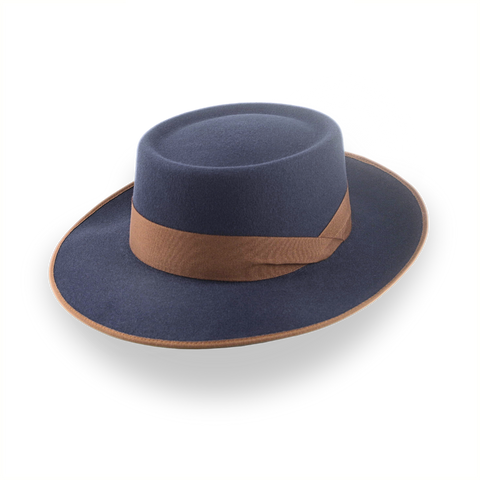 Sombrero Fedora Telescope Wide Brim Gris Oscuro Para Hombre | The Zodiac