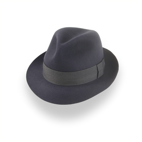 Chapeau Trilby gris foncé pour homme en feutre de fourrure de qualité | The Last Looks