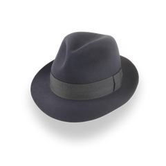 Chapeau Trilby gris foncé pour homme en feutre de fourrure de qualité | The Last Looks