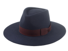 Wide Brim Fedora | The ATLANTIS | Custom Handmade Hats Agnoulita Hats 1 | Rabbit fur felt, Slate Grey, Teardrop, Wide Brim Fedora