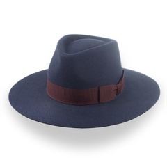 Dark Grey Wide Brim Fedora Hat | The Atlantis