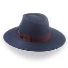 Dark Grey Wide Brim Fedora Hat | The Atlantis - Agnoulita Hats 3 