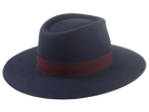 Wide Brim Fedora | The ATLANTIS | Custom Handmade Hats Agnoulita Hats 4 | Rabbit fur felt, Slate Grey, Teardrop, Wide Brim Fedora