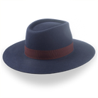 Dark Grey Wide Brim Fedora Hat | The Atlantis - Agnoulita Hats 4 