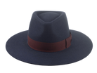 Wide Brim Fedora | The ATLANTIS | Custom Handmade Hats Agnoulita Hats 6 | Rabbit fur felt, Slate Grey, Teardrop, Wide Brim Fedora