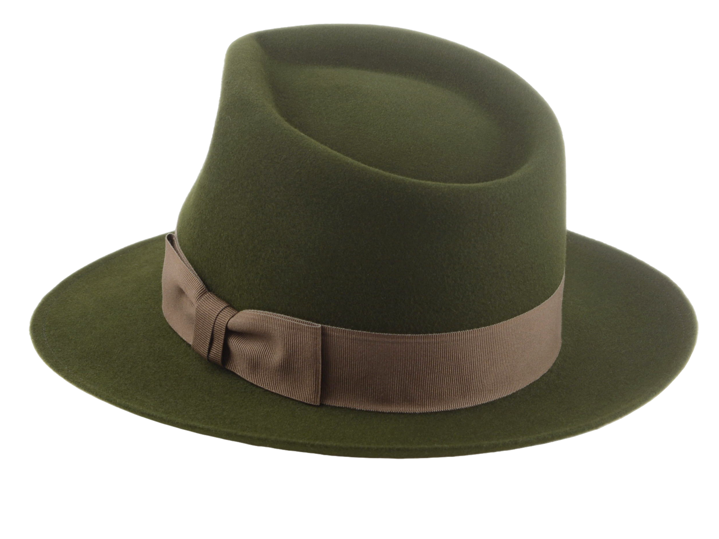 Classic Fedora for Men | The 5217 | Custom Handmade Hat Agnoulita Hats 3 | Loden Green, Men's Fedora, Rabbit fur felt, Teardrop