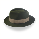 Dark Olive Green Jazz Fedora Hat for Men | The Axel - Agnoulita 2 