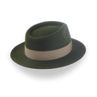 Dark Olive Green Jazz Fedora Hat for Men | The Axel - Agnoulita Hats 4 