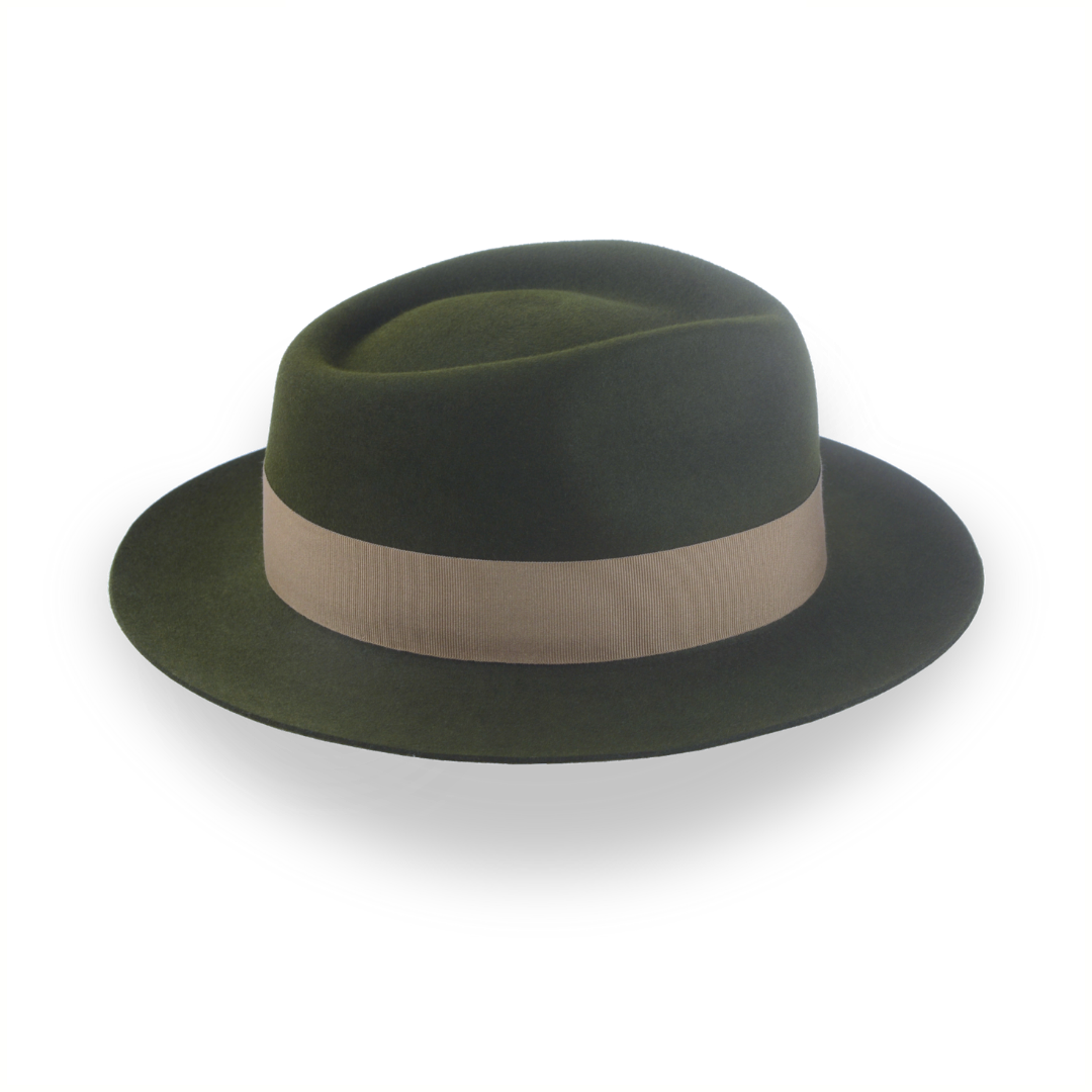 Dark Olive Green Jazz Fedora Hat for Men | The Axel - Agnoulita 5 